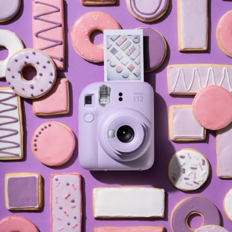 Instant camera for personal use, plastic body, lilac purple, compact design with automatic exposure control - Image 4