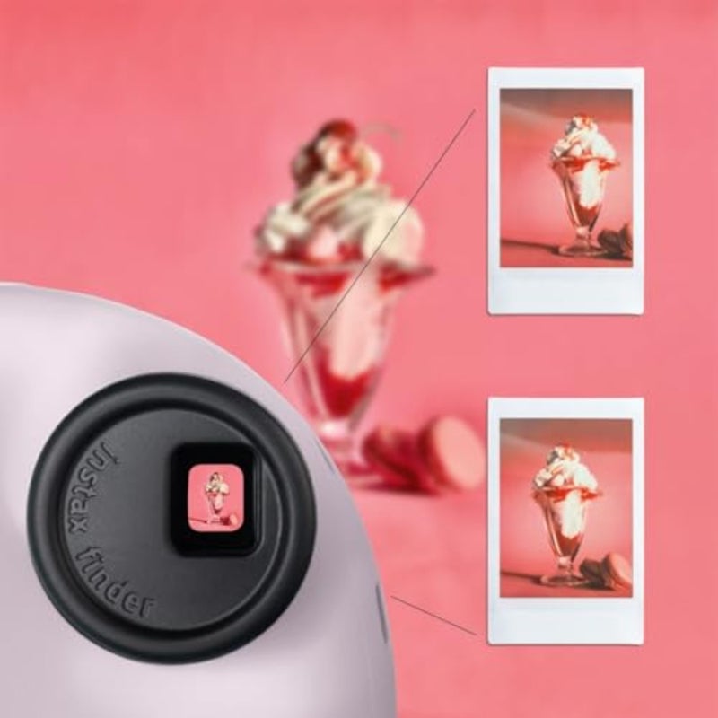 Instant camera for personal use, plastic body, lilac purple, compact design with automatic exposure control - Image 3