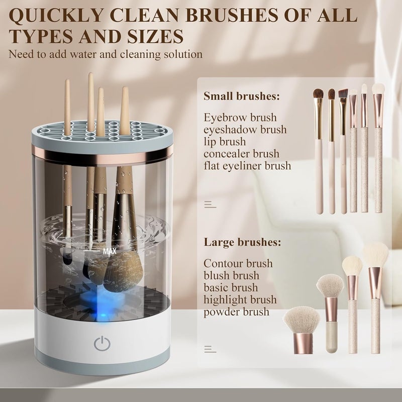 XIBO Electric Makeup Brush Cleaner Automatic Cosmetic Brush CleanerUpgraded Electric Makeup Brush Cleaner - Image 4