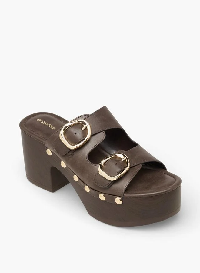 شور ستيب Women Buckle Detail Platform Sandals