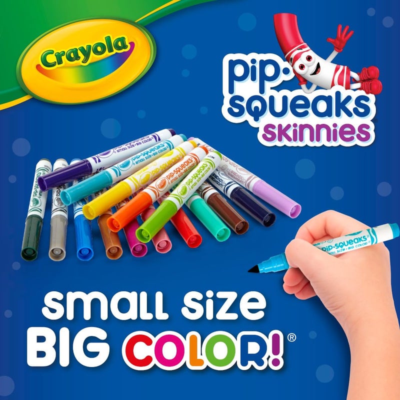 Crayola Pip-Squeaks Skinnies Washable Markers (64ct), Mini Markers for Kids, Coloring Markers, Craft Supplies, Kids Holiday Gift, 3+ - Image 4