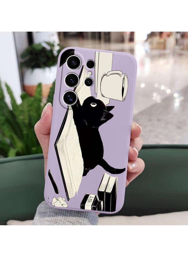 for Samsung Galaxy S25 Ultra Case, Creative Patterns Slim Non Slip Lightweight Phone Cover for Galaxy S25 Ultra 6.9 inch, Cat Purple - Image 4