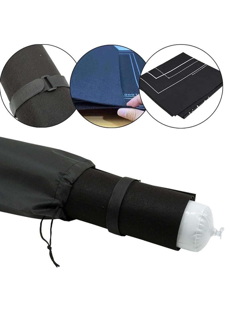 والالا سجادة ألغاز قابلة للطي تناسب 500 1000 1500 قطعة، سجادة من اللباد، حافظة ألغاز قابلة للتخزين والتنقل، منظم ألغاز - Image 2