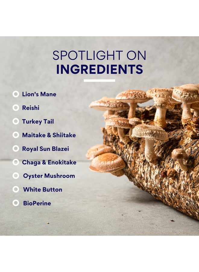 Research Verified Mushroom Complex - Support Immunity, Boost Antioxidants, Improve Cognitive Function - 10 Mushrooms Including Reishi, Maitake, and Shiitake - 60 Capsules - Vegan - Image 5