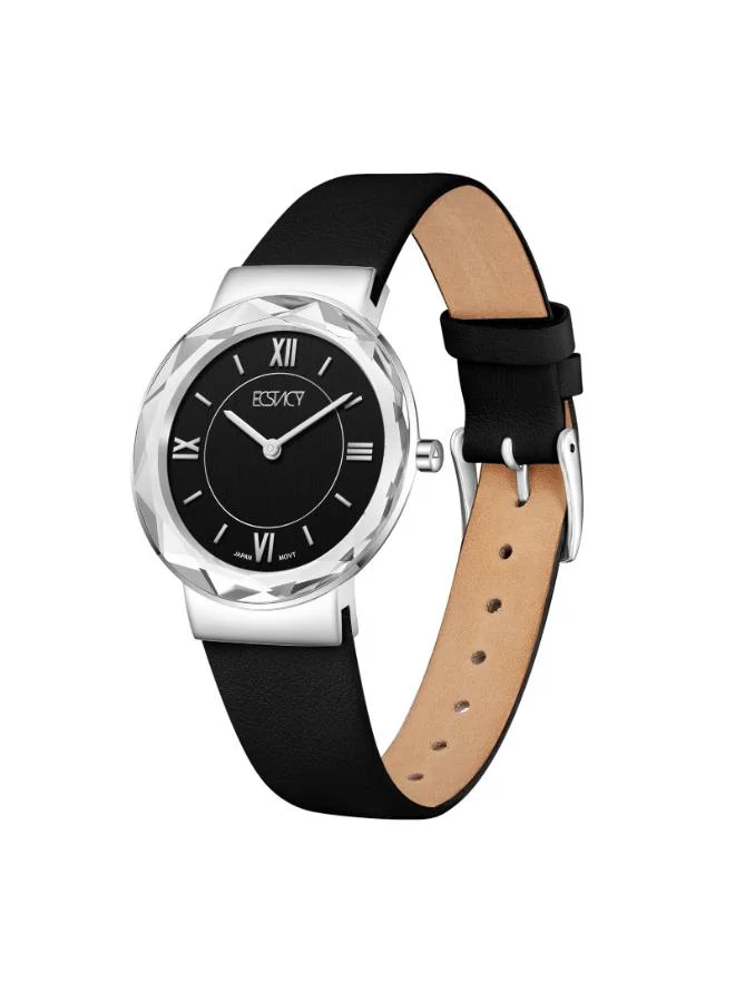 إكستاسي Women's Leather Analog Watch E25506-SLBB - 34.5mm mm
