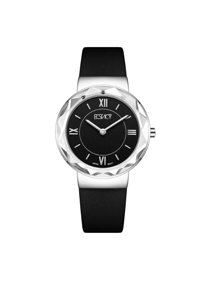 إكستاسي Women's Leather Analog Watch E25506-SLBB - 34.5mm mm