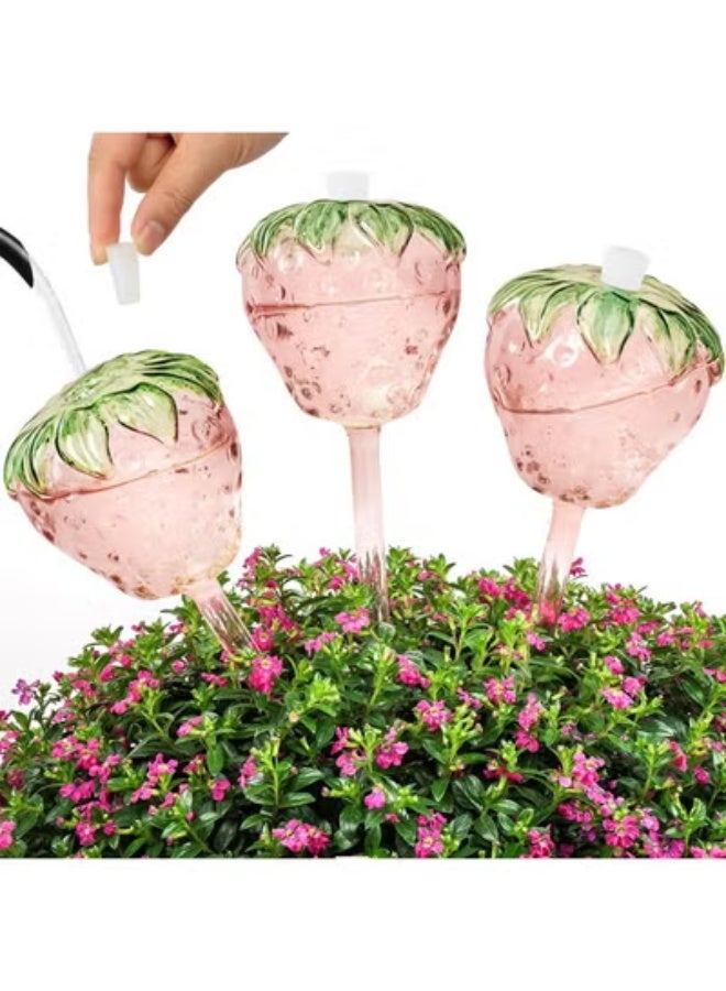 LAMAY 3PCS Strawberry Plant Watering Globes, Self Watering Planter Large Water Globes for Indoor Plants, Top-Fill Watering Bulbs for Indoor Outdoor Plants - Image 1