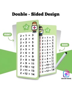 DECOR SOUQ Ultimate Maths Flash Cards Set: Comprehensive Learning Tool for Kids and Students - Includes Addition, Subtraction, Multiplication and Division for Numbers 1-12! Boost Maths Skills with Color-Coded Cards, Organized by Arithmetic Type for Easy Learning - Designed for Interactive Practice, Each Set Comes Attached to Durable Rings for Quick Flipping and Includes Reusable Dry-Erase Markers for Writing and Erasing - Perfect for Home, Schooling, Classroom Activities or On-the-Go Learning - Encourage Problem Solving, Focus and Confidence with this Engaging Educational Gift - Ideal for Parents, Teachers and Learners of All Ages - Make Maths Fun and Accessible  - Image 3