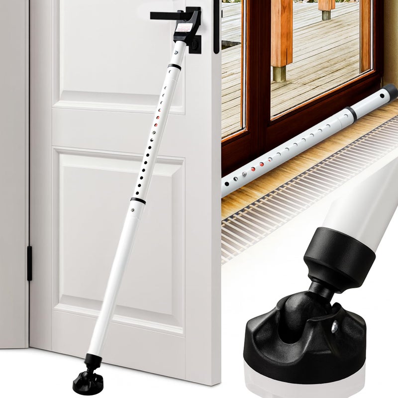 LAKEROD 3 in 1 Door Security Bar-High-Strength Steel 1.3" Sliding Door Security Bar with Anti-Slip Rotating Base,2-Level Adjustable Up to 46" Door Lock Stick for Apartment, Hotel,Kids&Pet Safety - Image 1