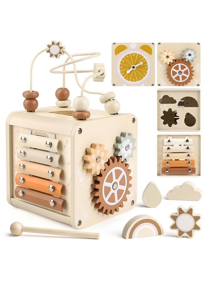 Vanplay Montessori Toys for 1+ Year Old Girls Boy Gifts, Wooden Sensory Activity Cube for Babies 12-18 Months, Learning Educational Toys 1 2 3 Year Old First Birthday Gifts for Toddler 1-3 - Image 1