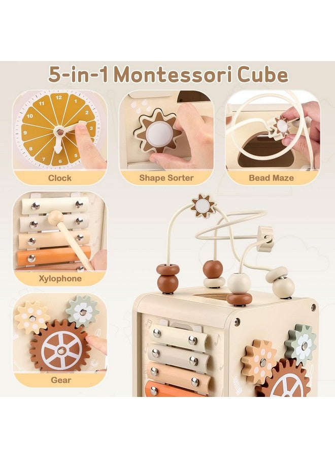 Vanplay Montessori Toys for 1+ Year Old Girls Boy Gifts, Wooden Sensory Activity Cube for Babies 12-18 Months, Learning Educational Toys 1 2 3 Year Old First Birthday Gifts for Toddler 1-3 - Image 2