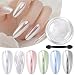 Born Pretty Silver Chrome Nail Powder Super Glossy Mirror Effect Metallic Nail Powder Nail Glitter Manicure Pigments for Nail Art Design - Image 2