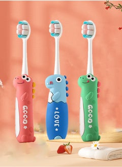 HaveDream Children's Cartoon Toothbrush And Tooth Cup Set (Green Toothbrush + Yellow Tooth Cup)  - Image 4