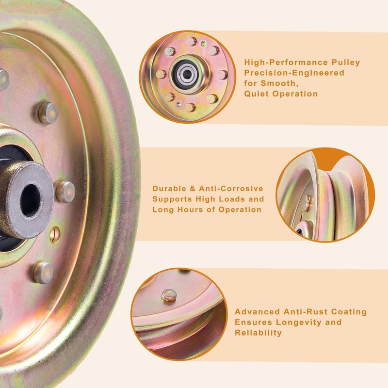 Antanker 753-08171 Idler Pulley 756-04129B Mower Deck Pulley Replaces for Cub Cadet 756-04129 956-04129 956-04129C 756-04129C, 2 Pack - Image 4