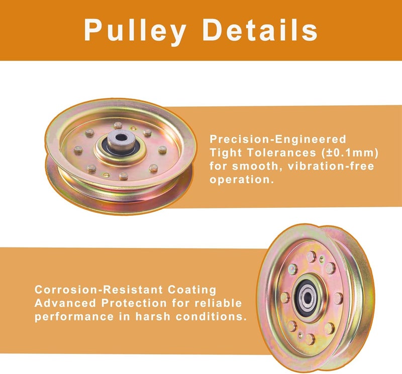 Antanker 753-08171 Idler Pulley 756-04129B Mower Deck Pulley Replaces for Cub Cadet 756-04129 956-04129 956-04129C 756-04129C, 2 Pack - Image 3
