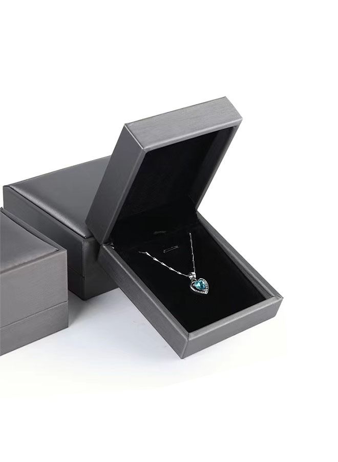 Ant Pendant Jewelry Box Necklace Display Case, Jewelry Gift Box for Engagement Wedding Anniversary Birthday (Silver) - Image 1