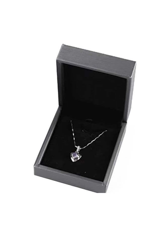Ant Pendant Jewelry Box Necklace Display Case, Jewelry Gift Box for Engagement Wedding Anniversary Birthday (Silver) - Image 2