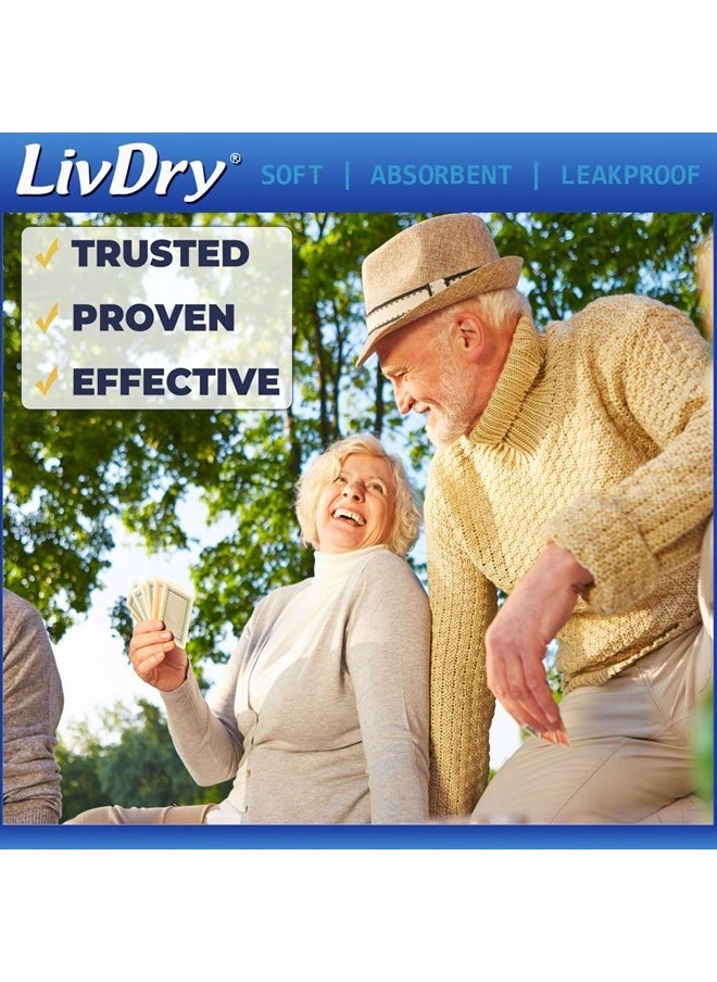 LIVDRY Incontinence Booster Pads, Use with Adult Diapers for Women and Men, Extra Comfort Softness, Disposable Pad (80 Count, Regular Length)  - Image 5