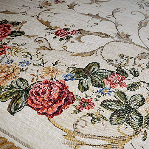 Ukeler Luxury Soft Rustic Floral Area Rugs Washable Elegant Shabby Rose Rug Non Slip Accent Floor Rugs Carpet for Bedroom (31.5''x47.2'', Country Rose) - Image 5