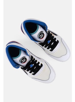 PUMA Kids Boy Ralph Sampson Mid Go Lace Up Skate Shoes, White Combo  - Image 3