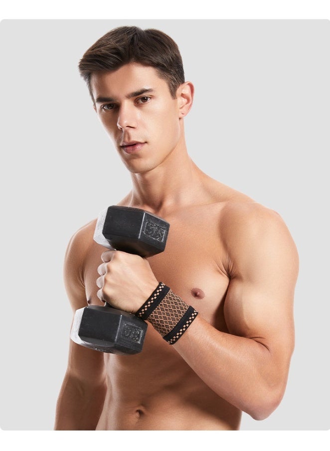 COYO Copper Wrist Compression Brace (2Pcs), Elastic Wrist Support Sleeve Wrist Braces for Tendonitis, Arthritis, Carpal Tunnel Pain Relief, Soft Wrist Wrap Wristbands for Sport, Fitness, Workout, Typing - Image 3