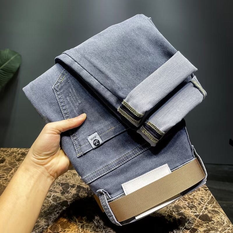 Unisex Classic Denim Jeans Loose Fit Daily Outdoor Wear - Image 1
