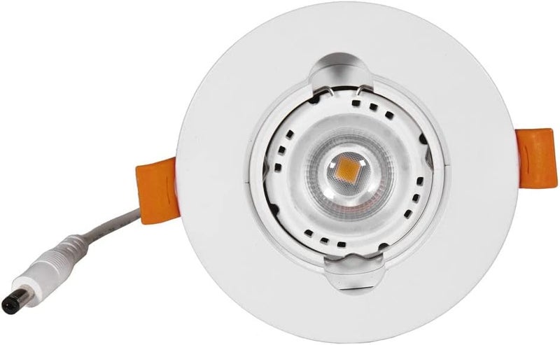 VOLT Adjustable Recessed Outdoor Soffit Light White with 7W 2700K Warm White MR16 LED Bulb  Junction Box - Image 3