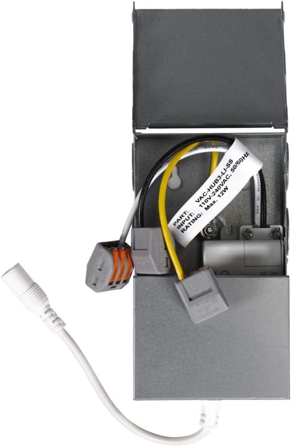 VOLT Adjustable Recessed Outdoor Soffit Light White with 7W 2700K Warm White MR16 LED Bulb  Junction Box - Image 5