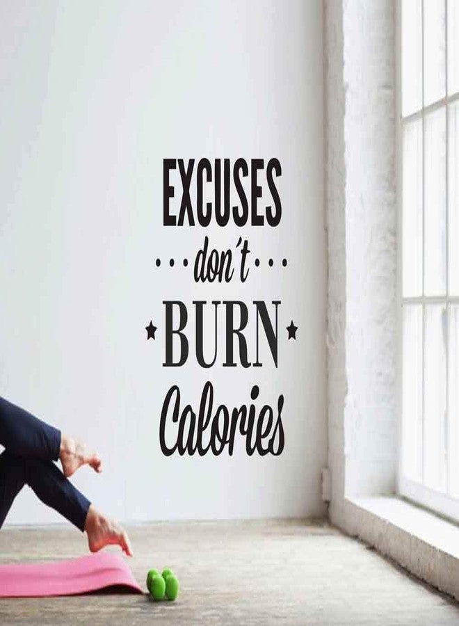 LYOMAN® Gym Wall Stickers We Exercise Gym Wall Decorative Sticker & Decal for Home Vinyl Décor Stylish Living Bedroom Kids Room Latest (Black)
