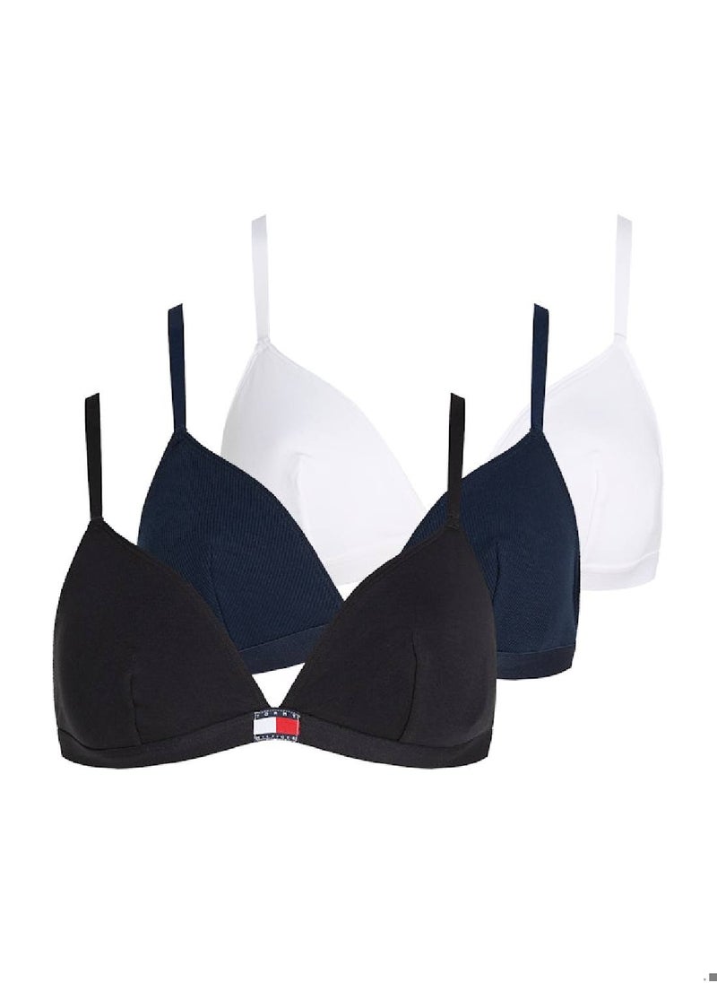 TOMMY HILFIGER 3 Pack Heritage Logo Triangle Bras  - Image 1