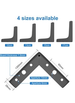 Excefore Furniture Legs, 17cm Heavy Duty Furniture Metal Table Legs with Screws & Protector Feet for Cabinet, Wardrobe, TV Cabinets, Drawers, Nightstand (4 Pcs, Gold)  - Image 3