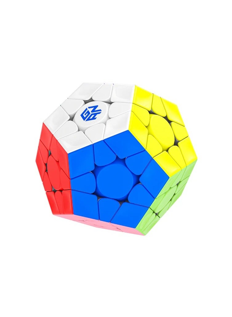 جانكيوب مكعب السرعة GAN Megaminx V2 المطلي بالأشعة فوق البنفسجية باللون الرمادي بدون ملصقات - Image 1