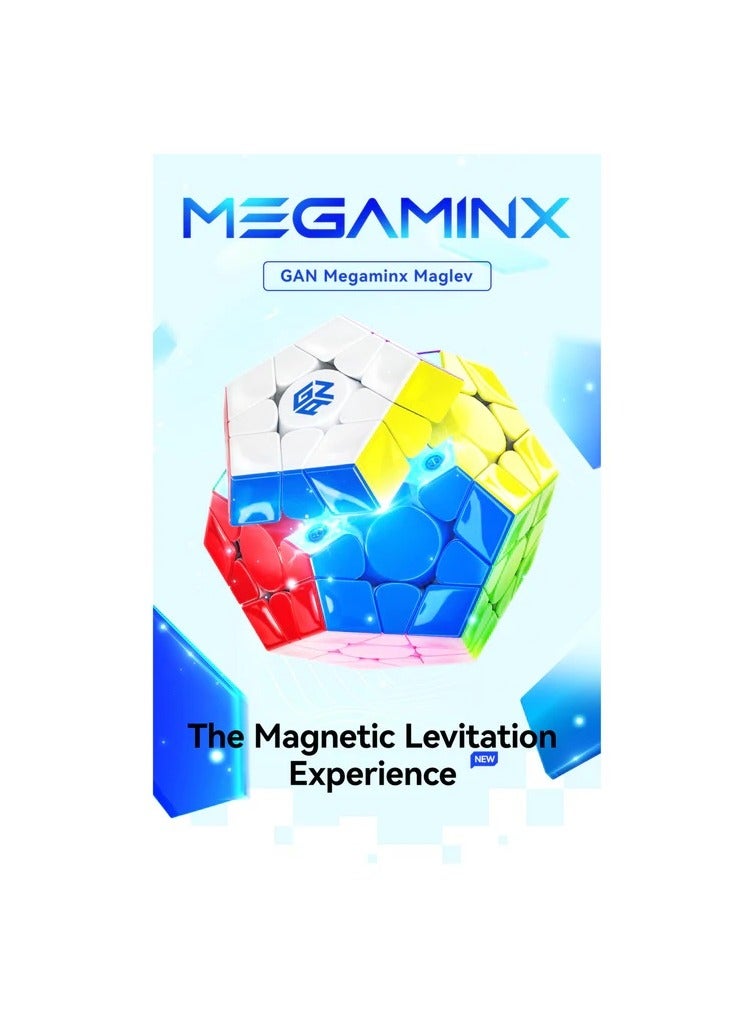 جانكيوب مكعب السرعة GAN Megaminx V2 المطلي بالأشعة فوق البنفسجية باللون الرمادي بدون ملصقات - Image 2