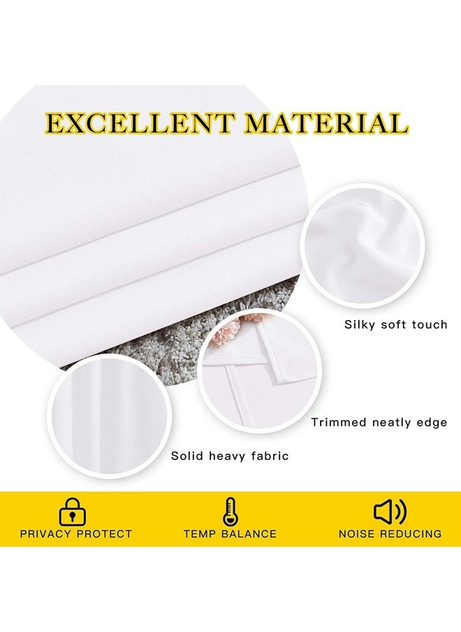 بوراف لايت - ستارة باب Purav Light Polyester Noise Blackout لتقليل الضوضاء لغرفة المعيشة وغرفة النوم، بطول 7 أقدام، باللون الأبيض، مجموعة من قطعة واحدة - Image 1