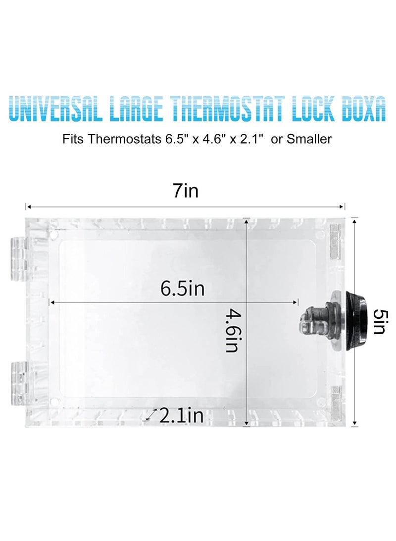 Large Universal Thermostat Lock Box with Combination Lock Clear Thermostat Guard for Wall Fits Thermostats 6.5 X 4.6 X 2.1in or Smaller (1PCS) - Image 3