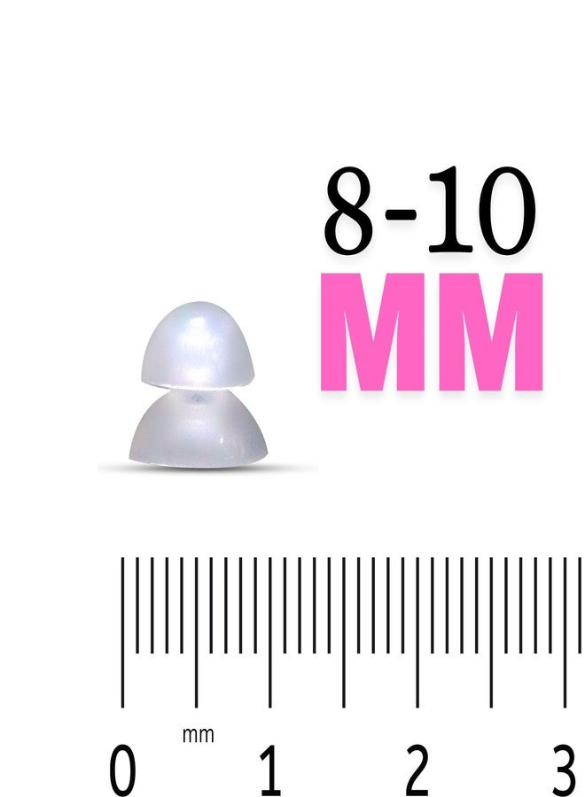 أف سي أس قبة سماعات الأذن FCS، أطراف أذن سيليكون، سدادات أذن مزدوجة القبة لأجهزة السمع خلف الأذن، قطعتان بديلتان لأطراف الأذن مع أنبوب واحد وموصل كوع واحد (مقاس 8/10 مم و10/12 مم، قبة مزدوجة واحدة لكل منهما) - Image 3