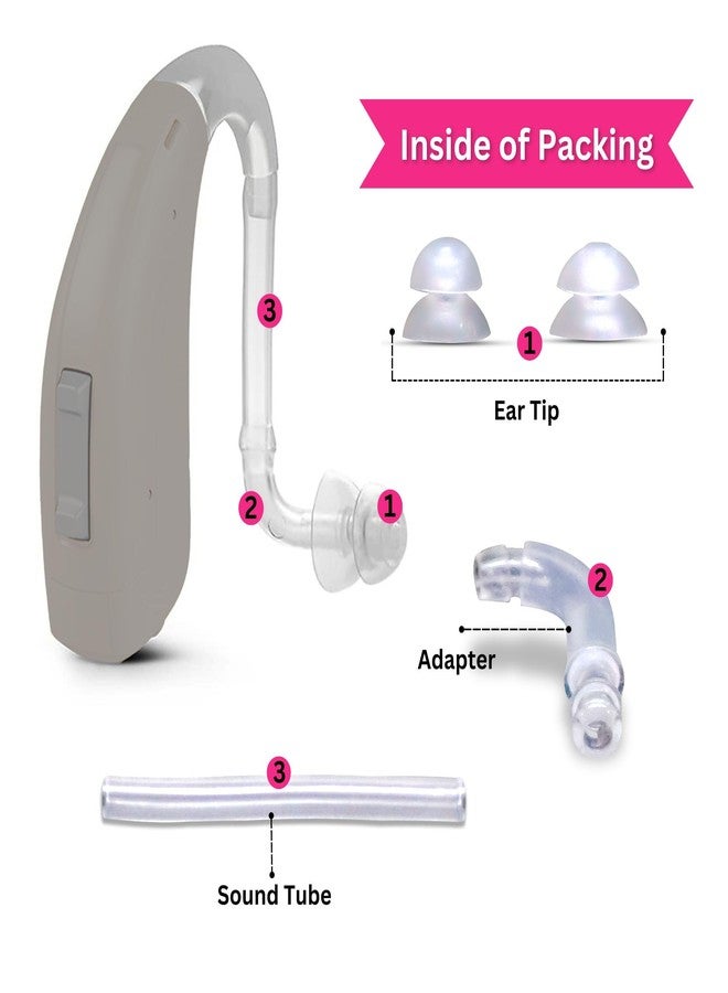 أف سي أس قبة سماعات الأذن FCS، أطراف أذن سيليكون، سدادات أذن مزدوجة القبة لأجهزة السمع خلف الأذن، قطعتان بديلتان لأطراف الأذن مع أنبوب واحد وموصل كوع واحد (مقاس 8/10 مم و10/12 مم، قبة مزدوجة واحدة لكل منهما) - Image 2