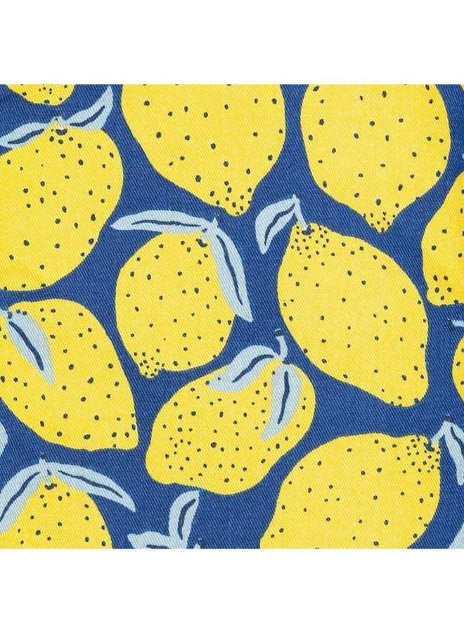 Mukitchen Lemon Printed Designer Oven Mitt Blue and Yellow 13 x 7 Inch 6014-2588 - Image 2