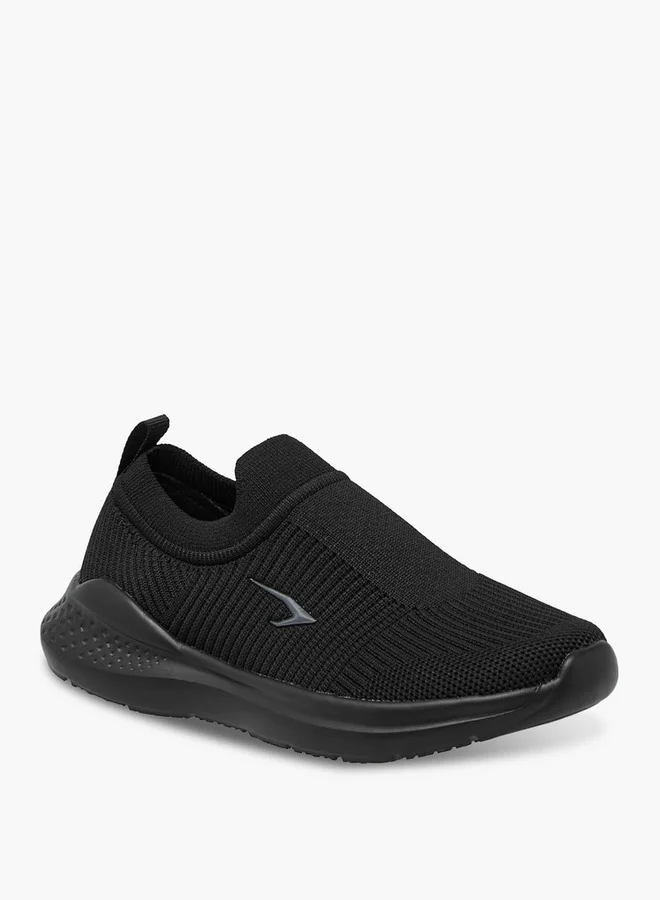 Dash Textured Slip-On Sports Shoes with Pull Tab