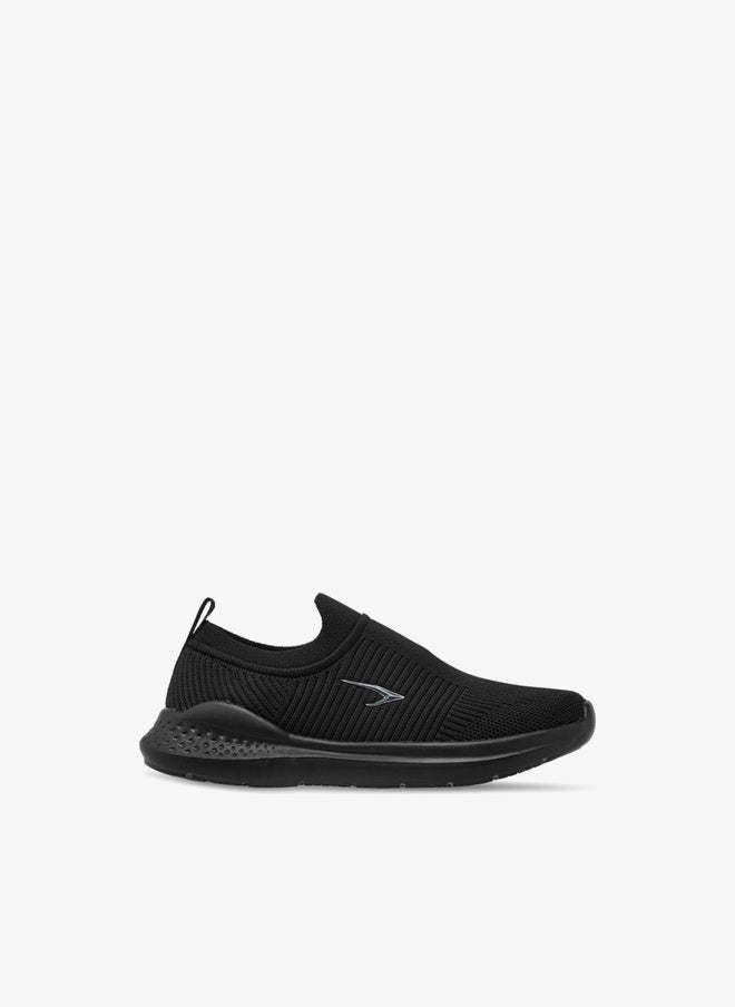 Dash Textured Slip-On Sports Shoes with Pull Tab - Image 1