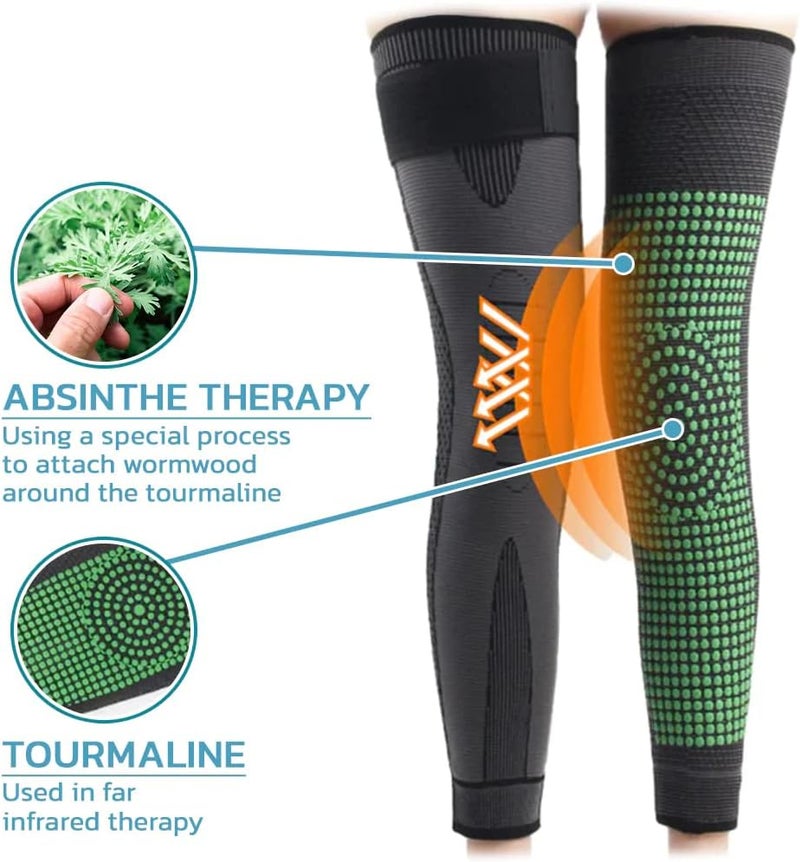 klarako KNEECA Tourmaline Acupressure Selfheating Knee Sleeve, Mugwort Acupressure Detoxing&Shaping Knee Pads, Wormwood Self-Heating Knee Pads, Knitted Nylon Strap Knee Pads for Men Women - Image 4
