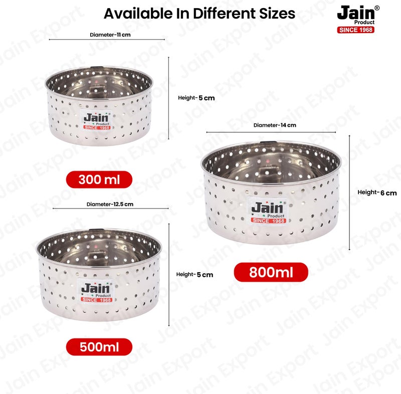 JAIN Stainless Steel Paneer and Tofu Maker Round Press Mould Strainer with Top Press Lid - 300 ML - Image 4