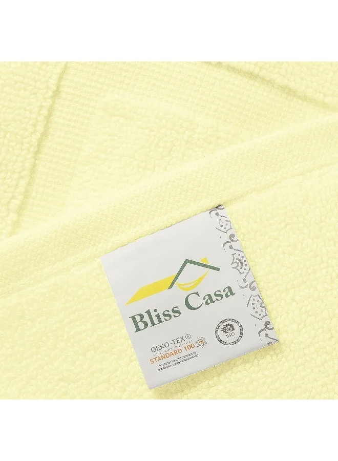 Bliss Casa Bath Mat 2-Pieces 1000 GSM Genuine Ring Spun 100% Cotton Highly Absorbent Cotton