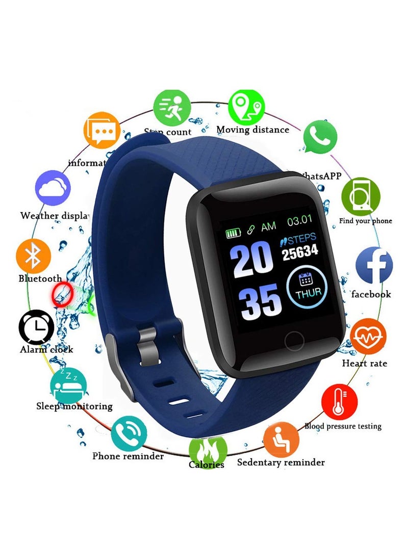 SANMUGEED 116 Plus Smart Bracelet Watch 1.3 Inch,Heart Rate Blood Pressure Monitoring Track Movement IP67 Waterproof,Color Screen Smart Bracelet USB Direct Charge for Android & iOS - pzsku/Z155B5D1CA992567C19D4Z/45/_/1735044005/86bbd0b3-b9f3-4da4-8016-ab5e09250f6b