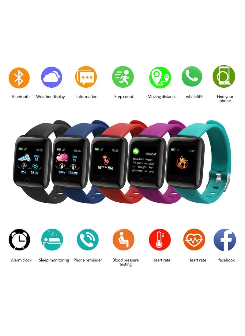 SANMUGEED 116 Plus Smart Bracelet Watch 1.3 Inch,Heart Rate Blood Pressure Monitoring Track Movement IP67 Waterproof,Color Screen Smart Bracelet USB Direct Charge for Android & iOS - pzsku/Z155B5D1CA992567C19D4Z/45/_/1735044025/c0e2a2d4-d8c1-4b99-ab00-a968d5623a17