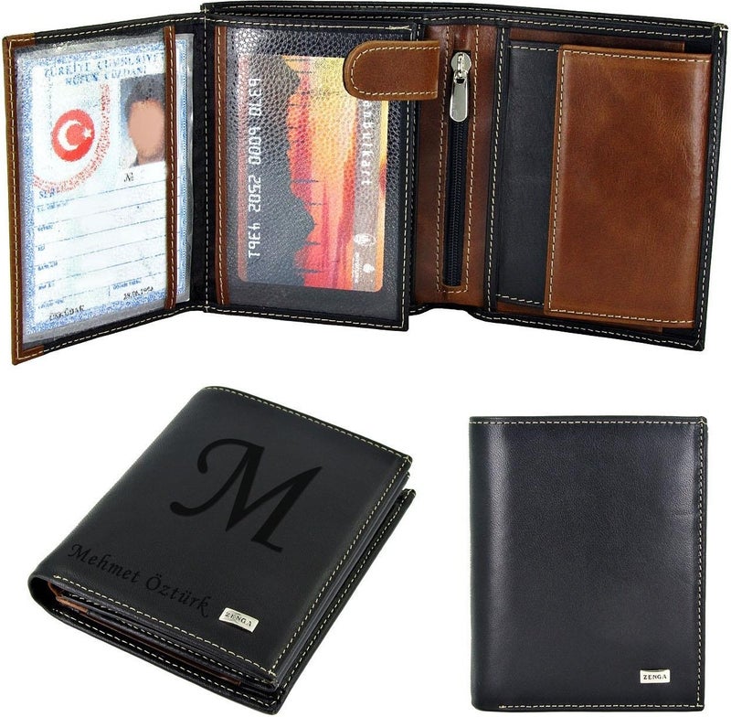 Zenga Personalized Men's Leather Wallet Named Wallet Z152  - Image 1