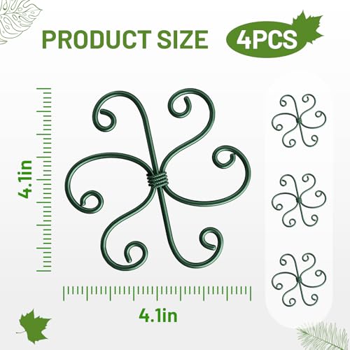 Yeomant 4PCS Green Iron Monstera Support, Uniquely Designed Plant Support Stakes for Indoor Plants, Stable Plant Stakes and Supports, Turtle Shell Bamboo Clamp Set for Thriving Growth - Image 2