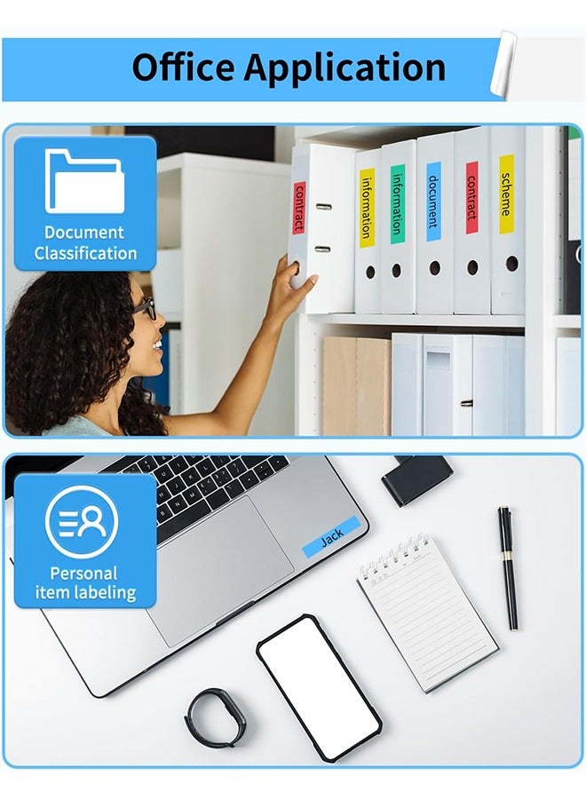 5 Pack Compatible with Dymo LetraTag Refills 12mm x 4m Plastic Replacement for Dymo Label Maker Refills for LT100H LT100T QX50 200B Label Makers 91331 91201 91221 Label - Image 5