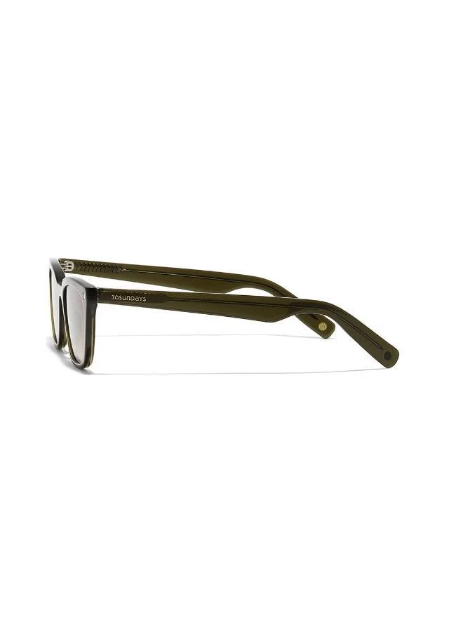30Sundays Thalia,Women Sunglasses, Cat Eye Sunglasses, UV Protection: UV400 (Green,Brown)