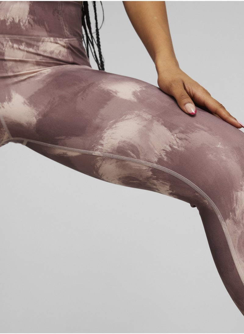 PUMA - Studio Womens Your Move Printed Training Leggings - Image 1
